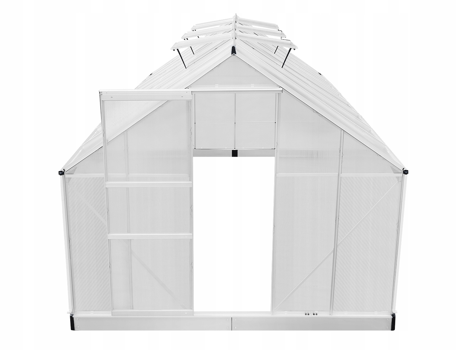 SZKLARNIA OGRODOWA 4,3m x 2,5m ALUMINIUM POLIWĘGLAN + FUNDAMENT Z KOTWAMI Stan opakowania oryginalne