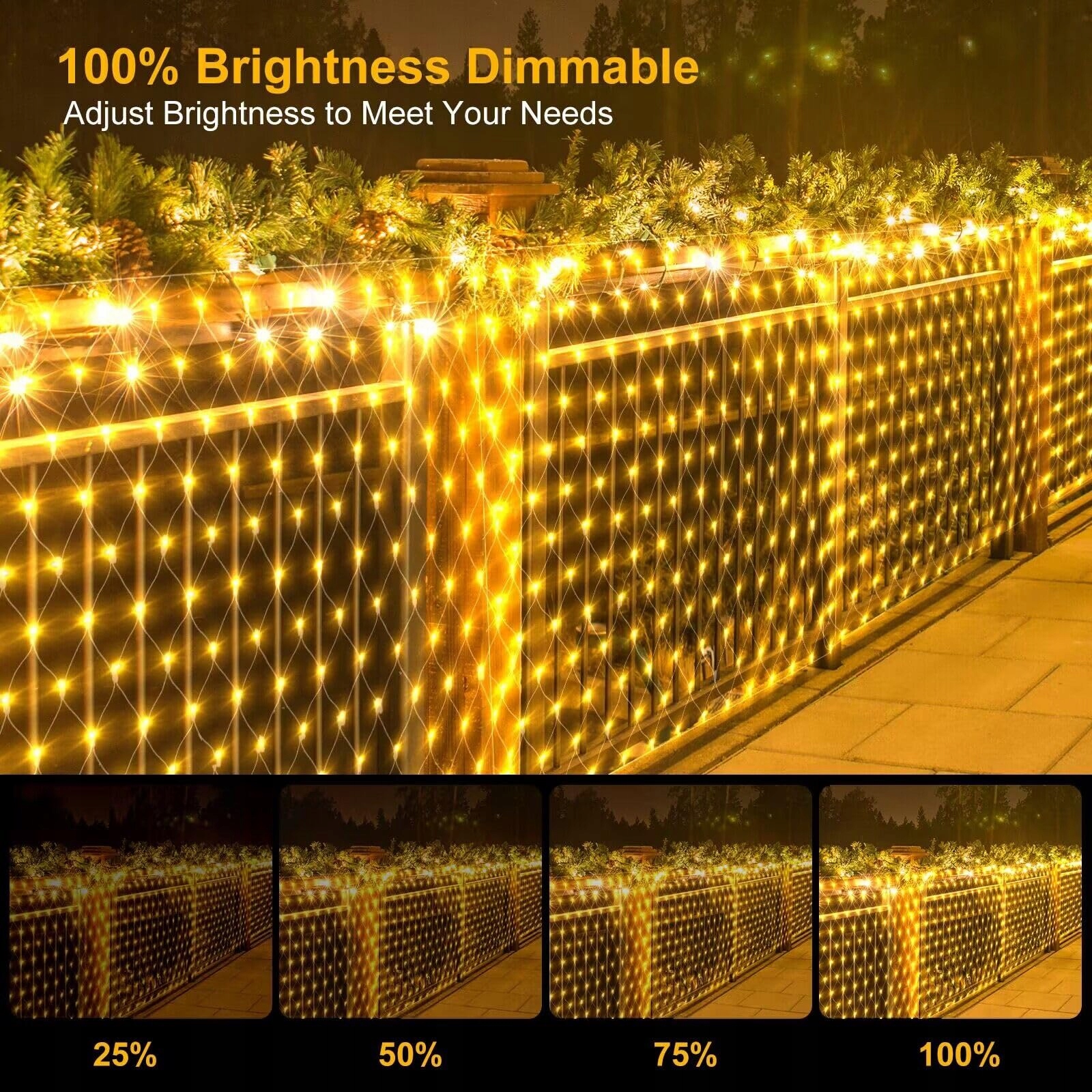 CORST Siatka Świateł Lampki Wodoodporne Girlanda Ozdobna 6x2M 300 LED — miniatura 4
