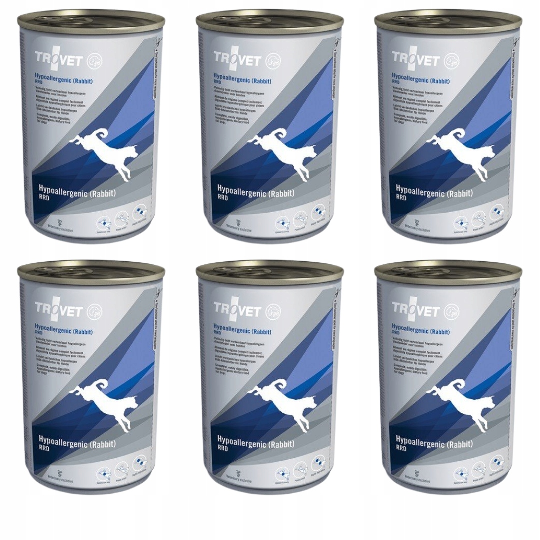 TROVET RRD Hypoallergenic Rabbit dla psów 6x400g (8716811001052) • Cena ...