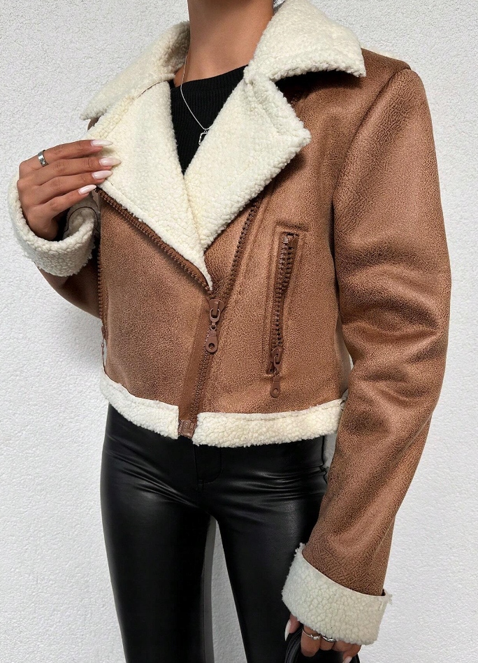 Dámská Béžová Přechodová Bunda Do Pasu