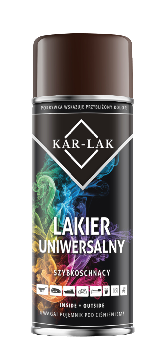 Kar-lak Ral 8016 Brązowy Farba Lakier Uniwersalny Car Lak Spray 400 ML