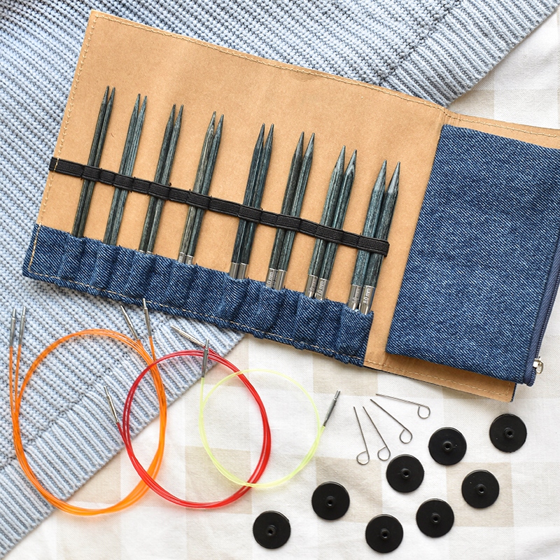 Sada náhradních drátů KnitPro Indigo Wood 20643