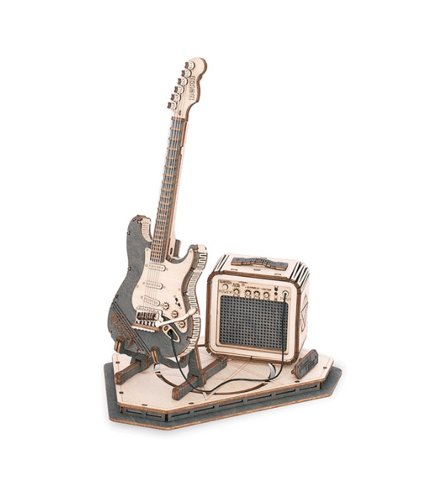 Drewniane Puzzle 3D Electric Guitar - Robotime