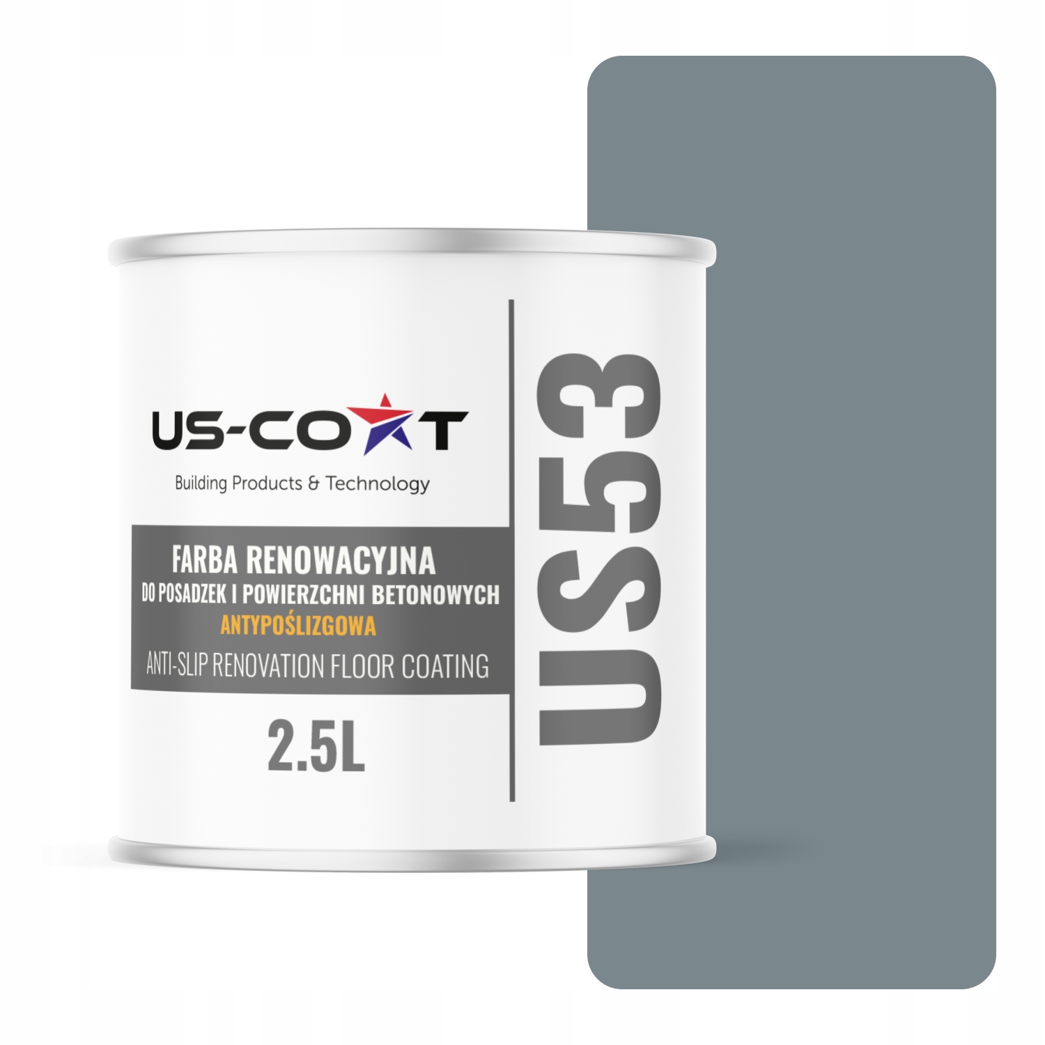 Renovačná Farba Na Podlahy Protišmyková Veverička Šedá RAL7000 2,5 L