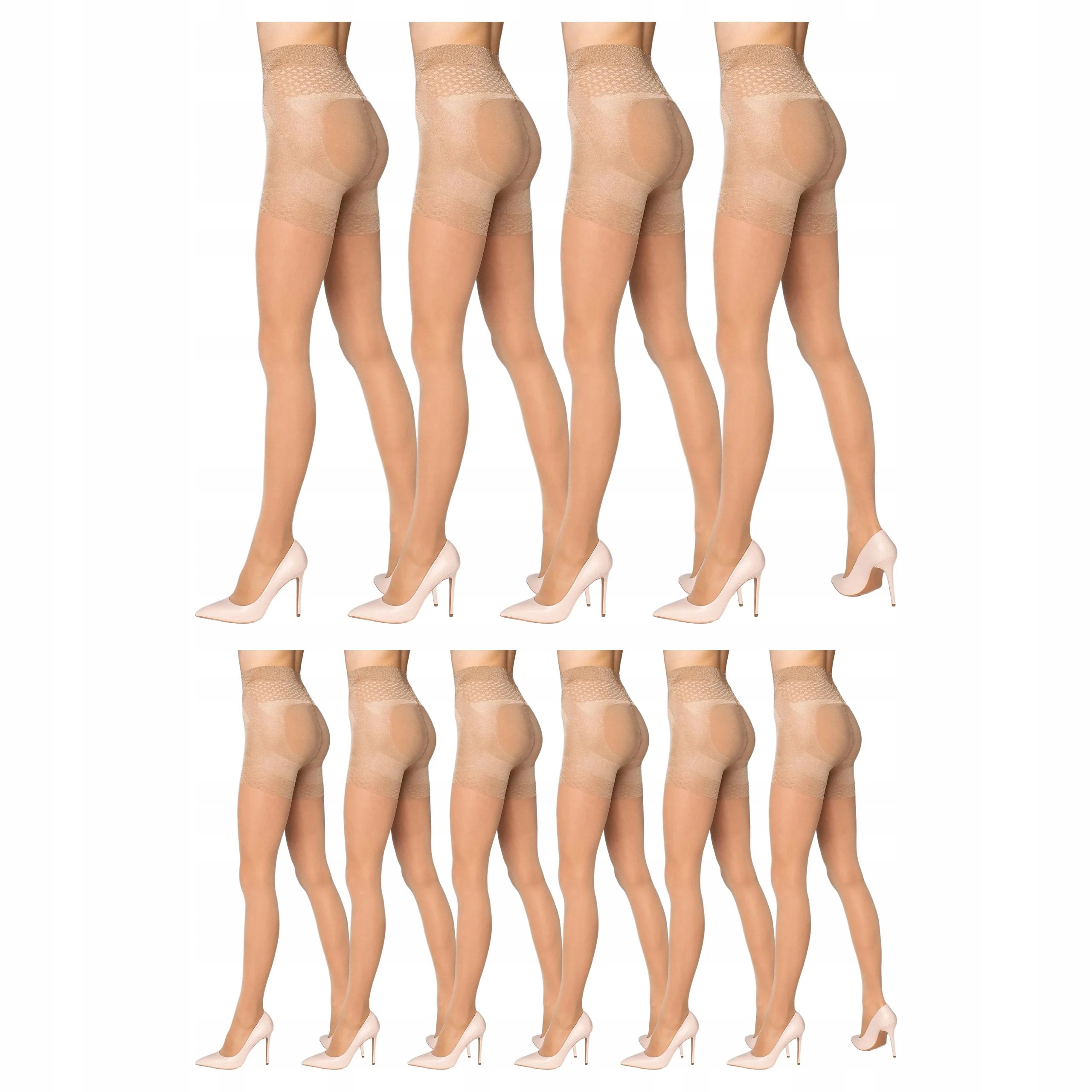 10 x Punčocháče punčocháče 40 den Marilyn Plus Up 40 4-L Beige