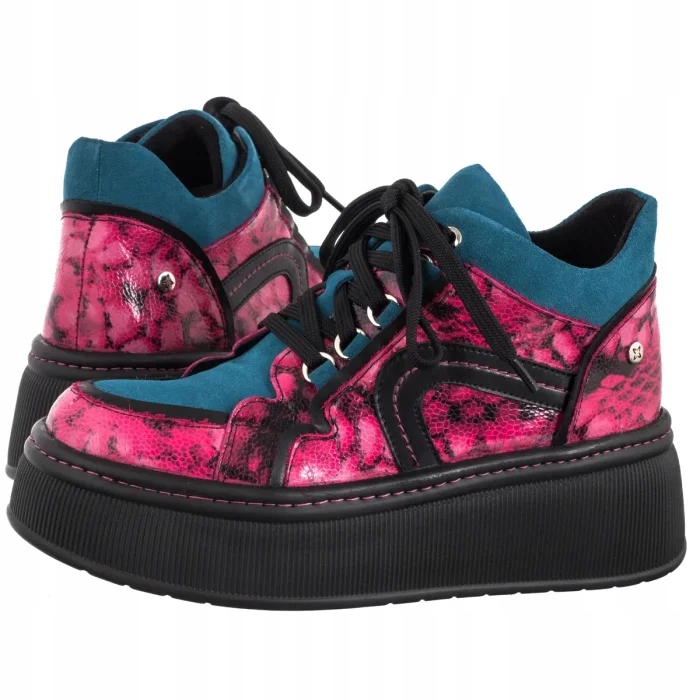 Maciejka růžové dámské kožené kotníkové Kotníkové Boty 07078-15/00-8 Pink