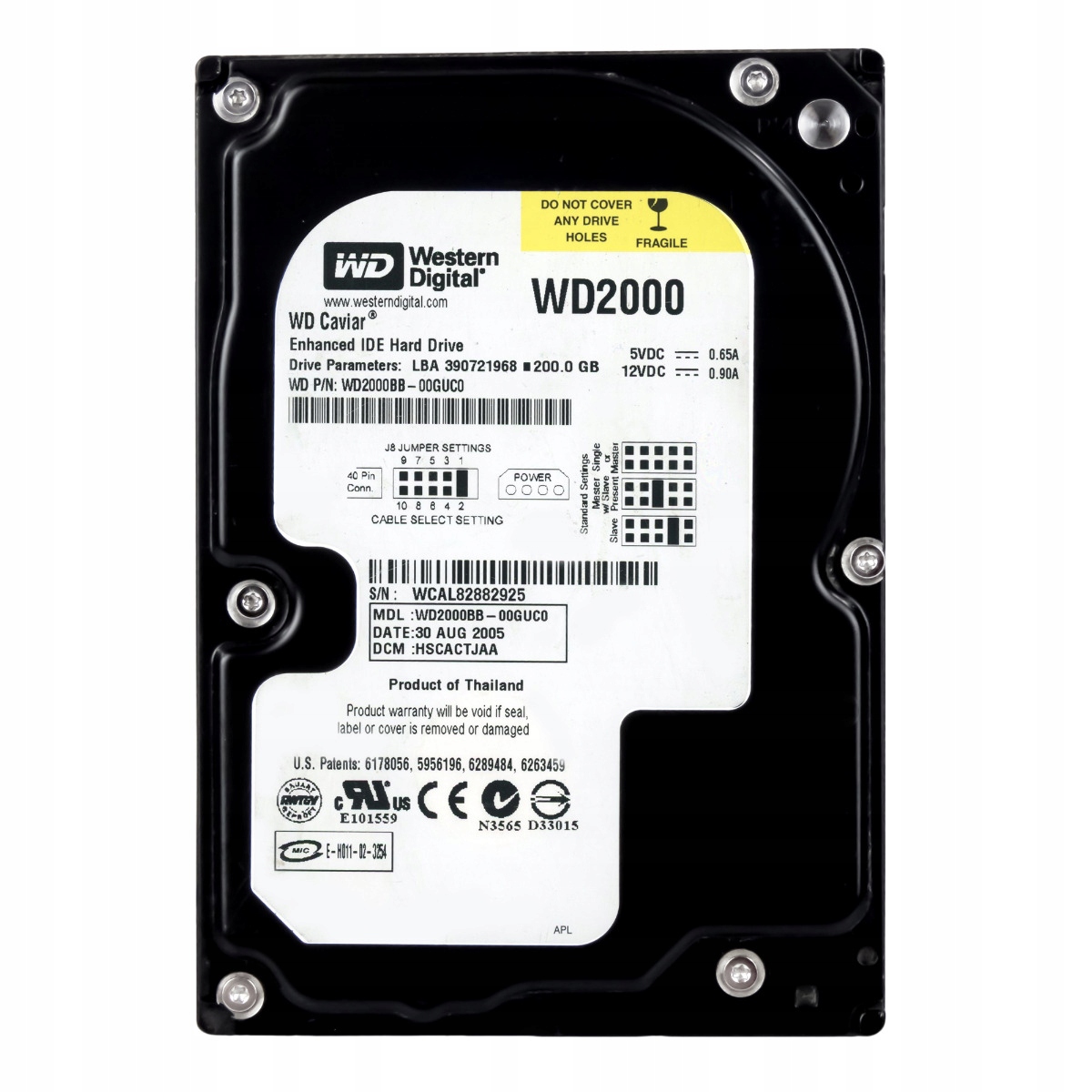Wd Caviar 200GB 7.2K 2MB Ata 3.5'' WD2000BB