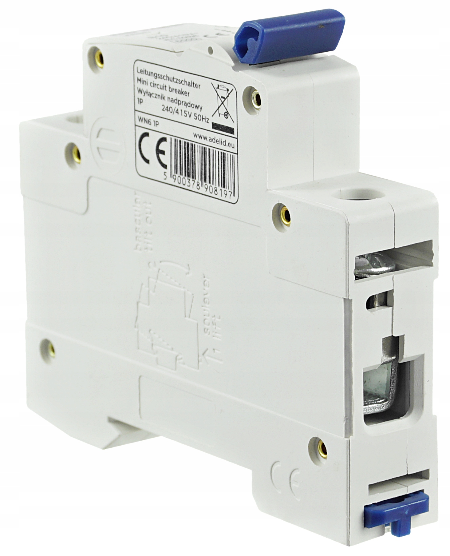 C1 WYŁĄCZNIK NADPRĄDOWY BEZPIECZNIK C 1A 1FAZ Prąd znamionowy 1 A