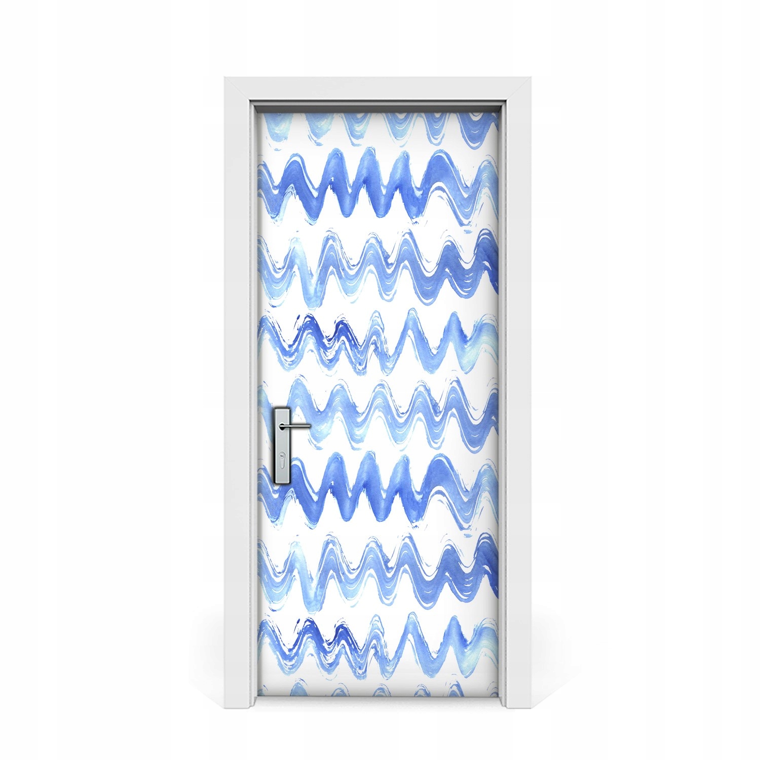 

Naklejka na drzwi okleina Fale akwarele 85x205