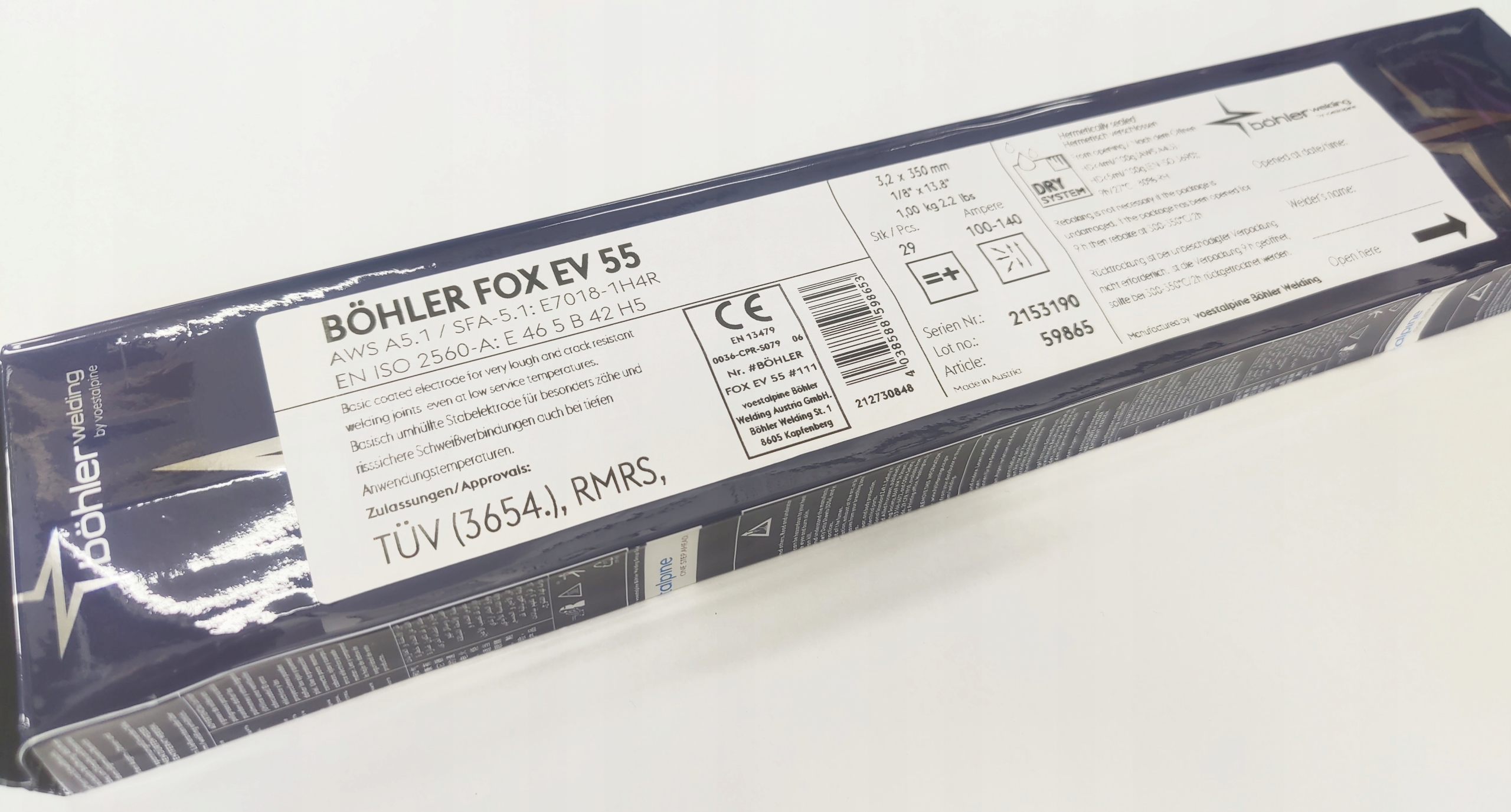 

Elektrody spawalnicze Bohler Fox ev 55 3,2 x 350