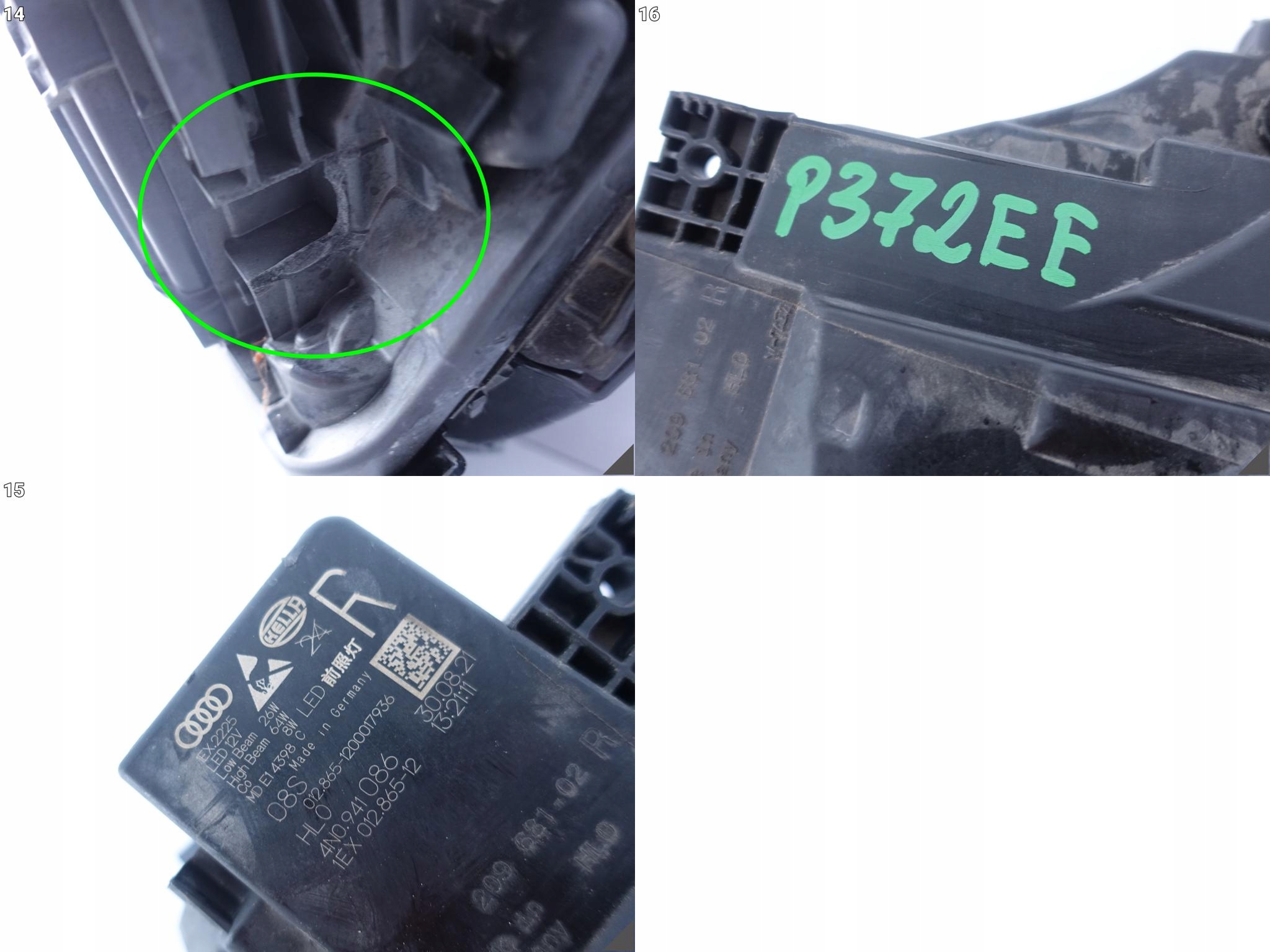 AUDI S8 A8 4N0 D5 17-21 light LASER FULL LED right front EUROPA damaged