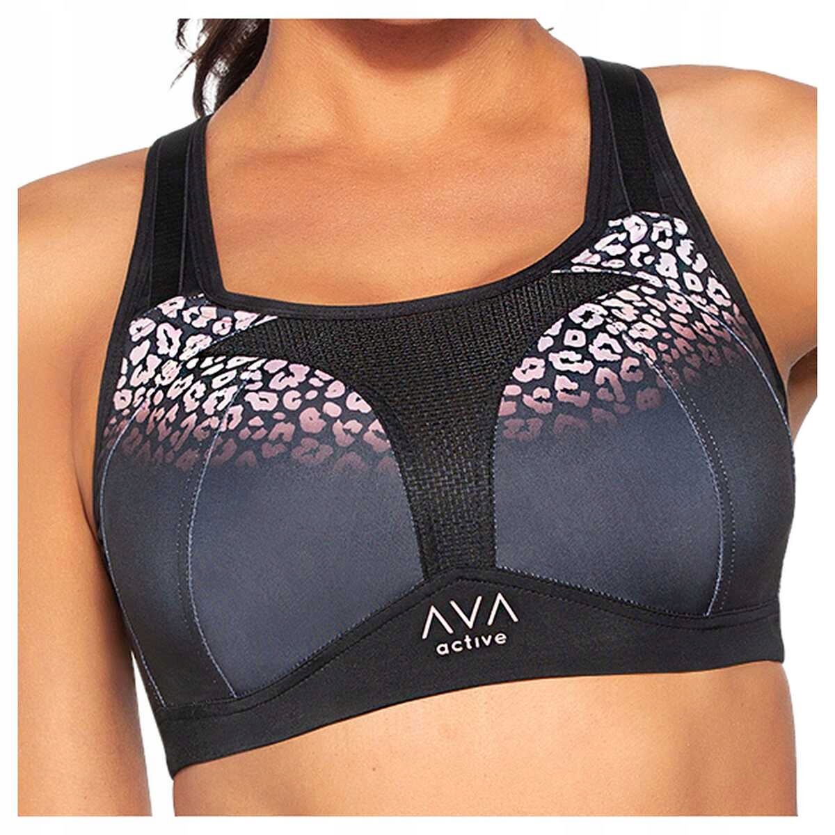 Ava Biustonosz miękki sportowy stanik z fiszbinami Carri czarny 95C