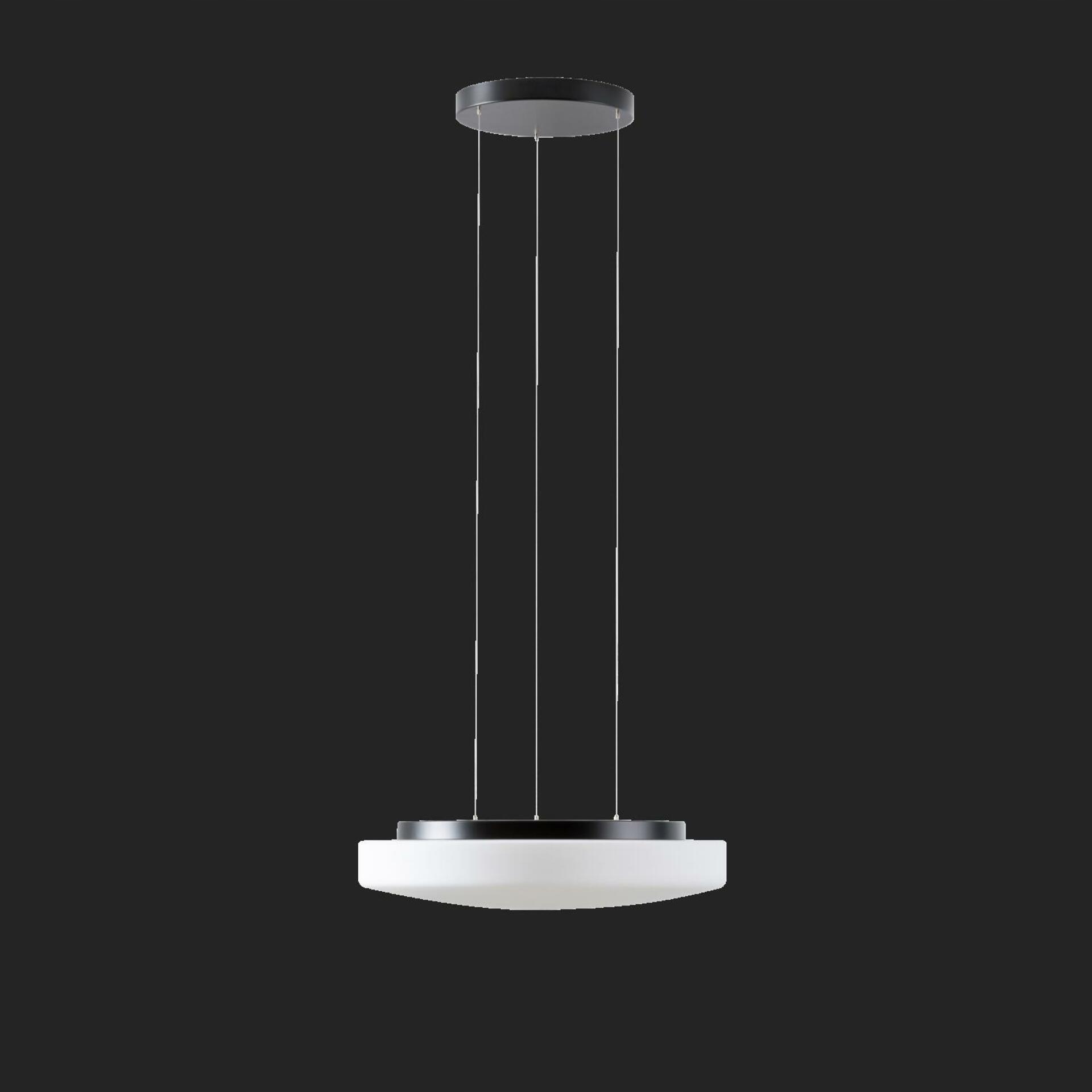 Osmont 67956 Edna LE5 závesné sklenené svietidlo čierna biela IP40 4000 K 33