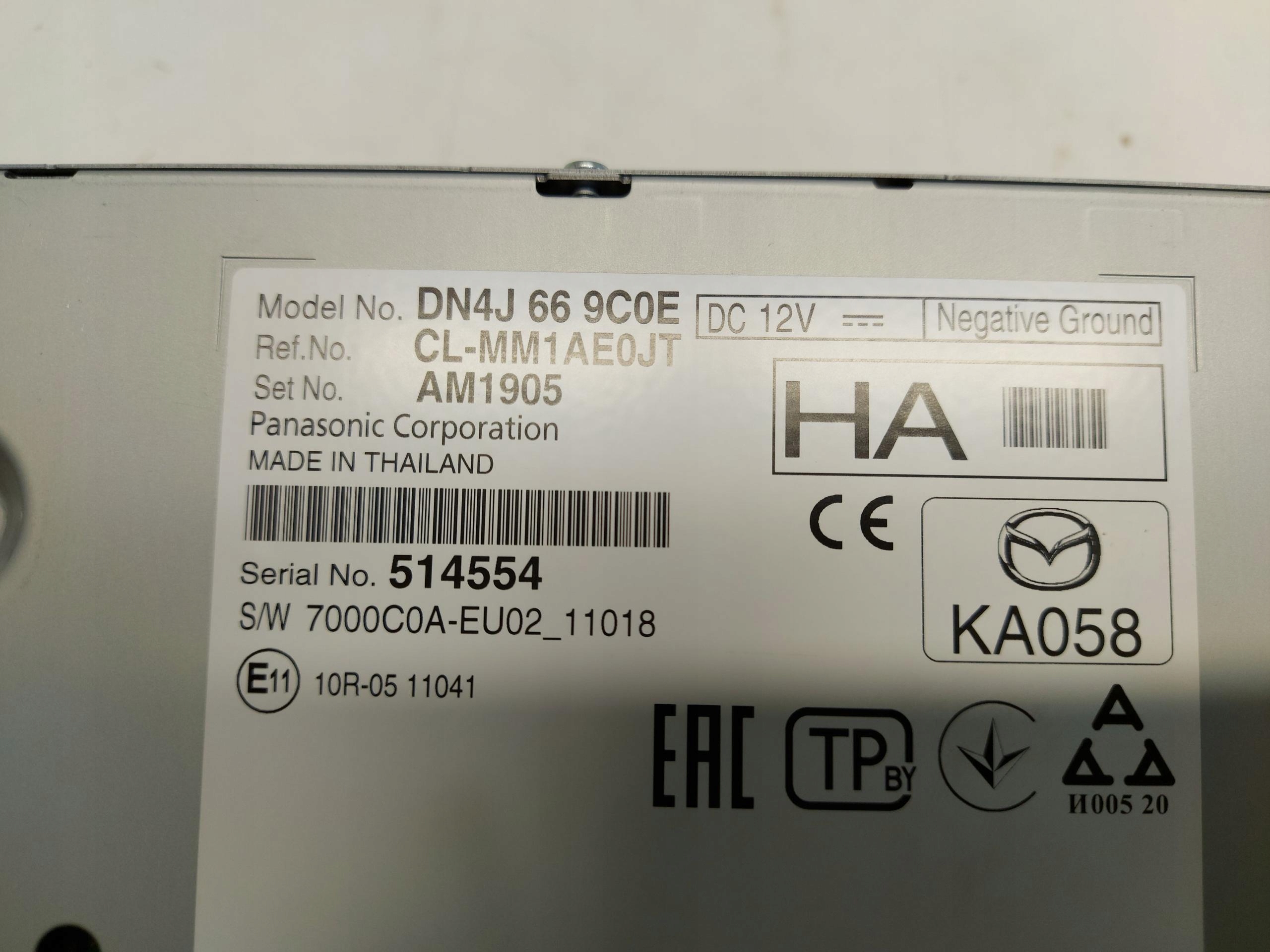 Mazda MX-30 EL0 radio player navigation navi gps dn4j-669c0e