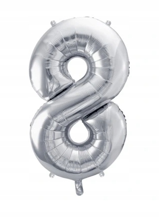 

Balon foliowy Cyfra 8 srebrna 86 cm