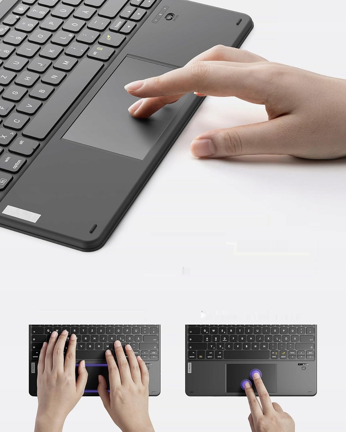 Inateck Klawiatura Tabletowa z Touchpadem Bluetooth, kompatybilna z Android Technologia łączności Bezprzewodowy