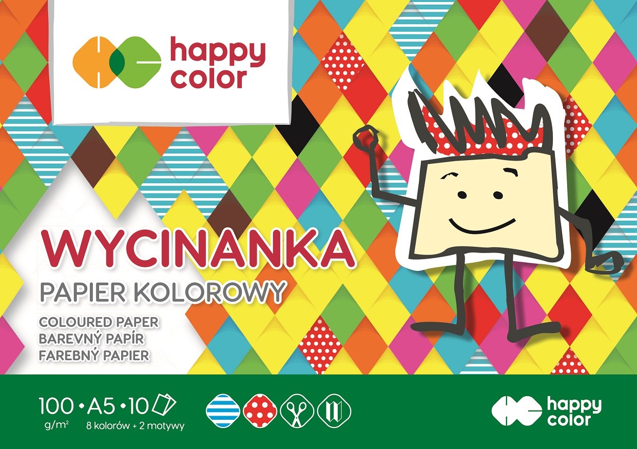 

Blok Wycinanka, A5 10 kol., 100 g, Happy Color