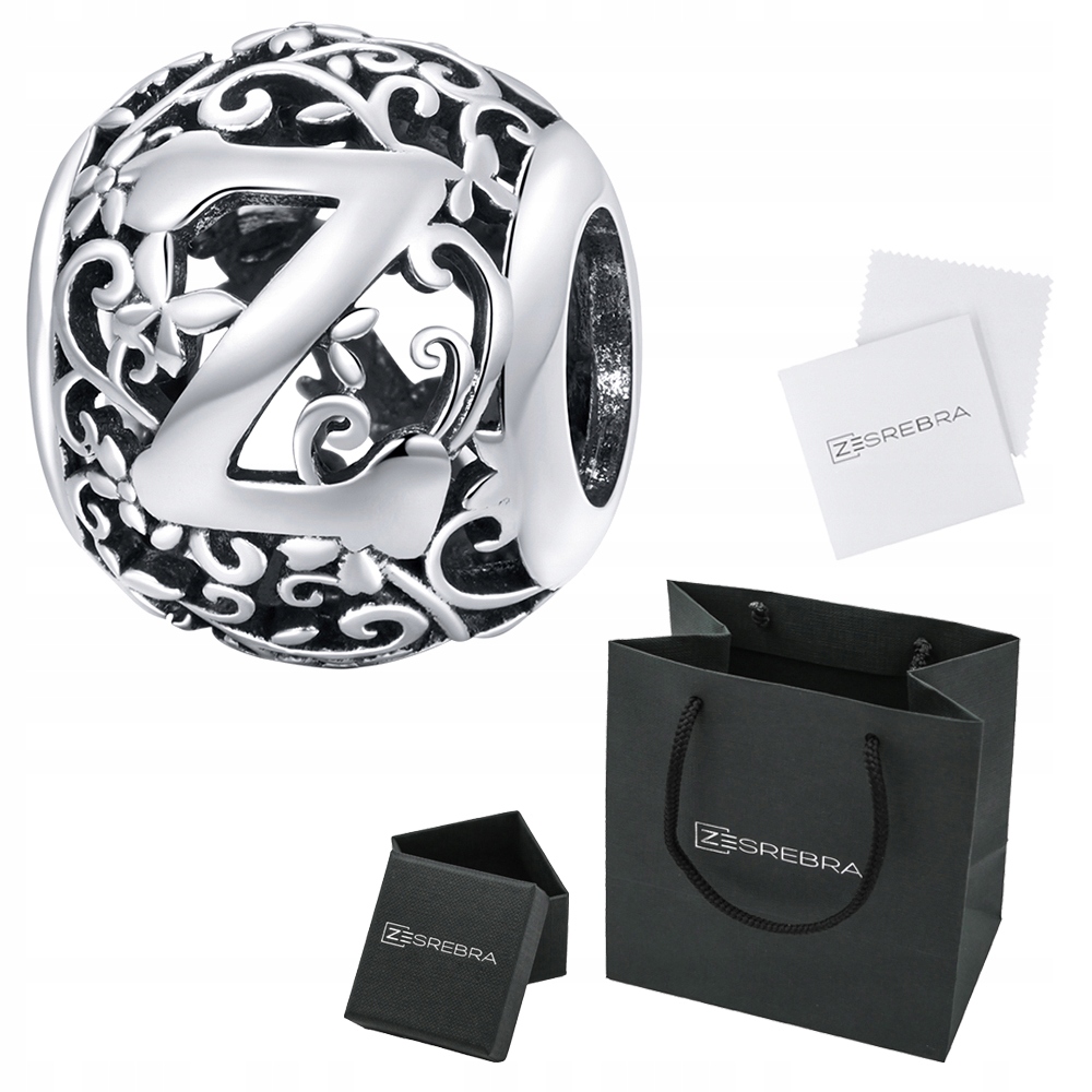 

Charms litera Z do Pandora srebro 925 koralik