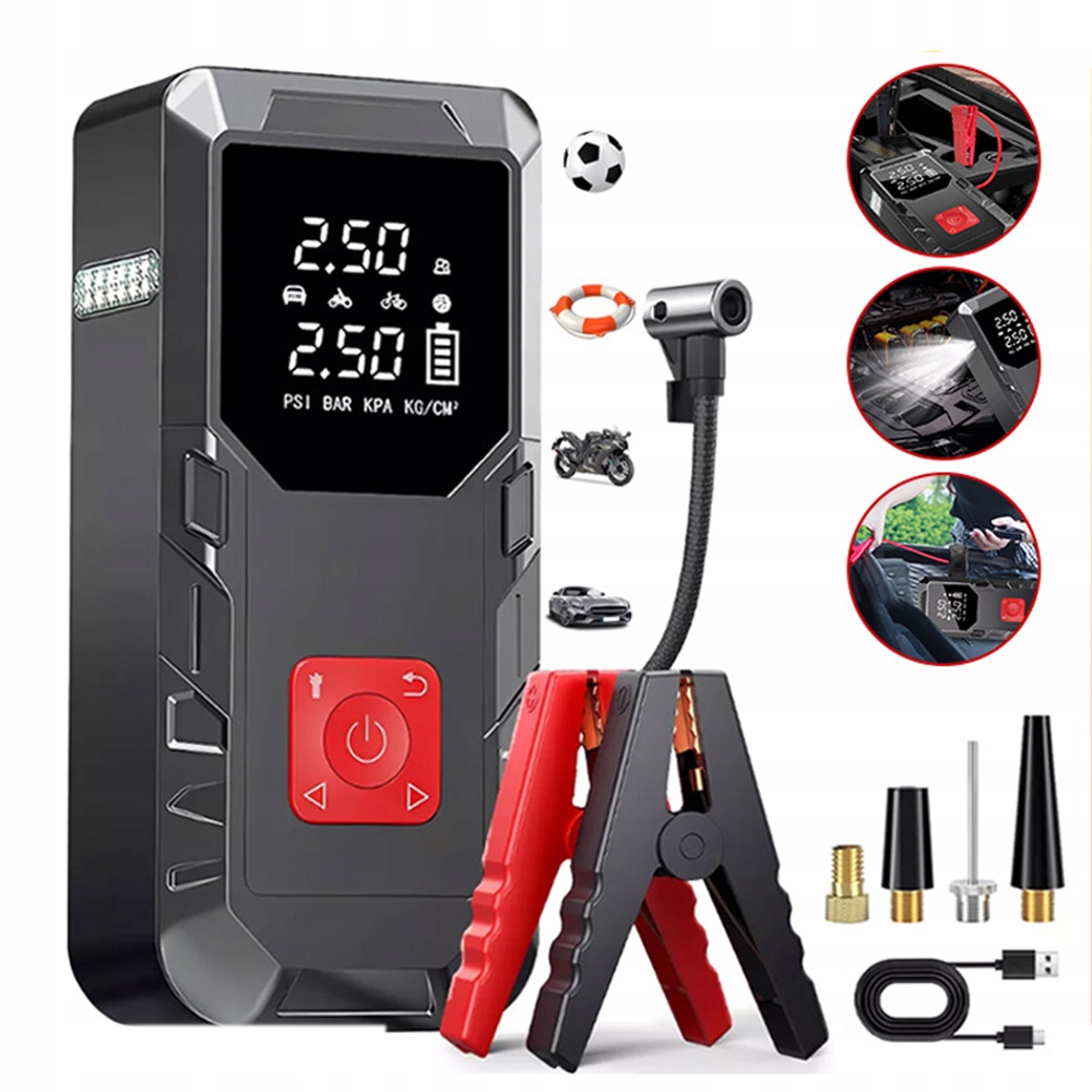 Zařízení pro startování auta Power Bank, Inteligentní vzduchová pumpa