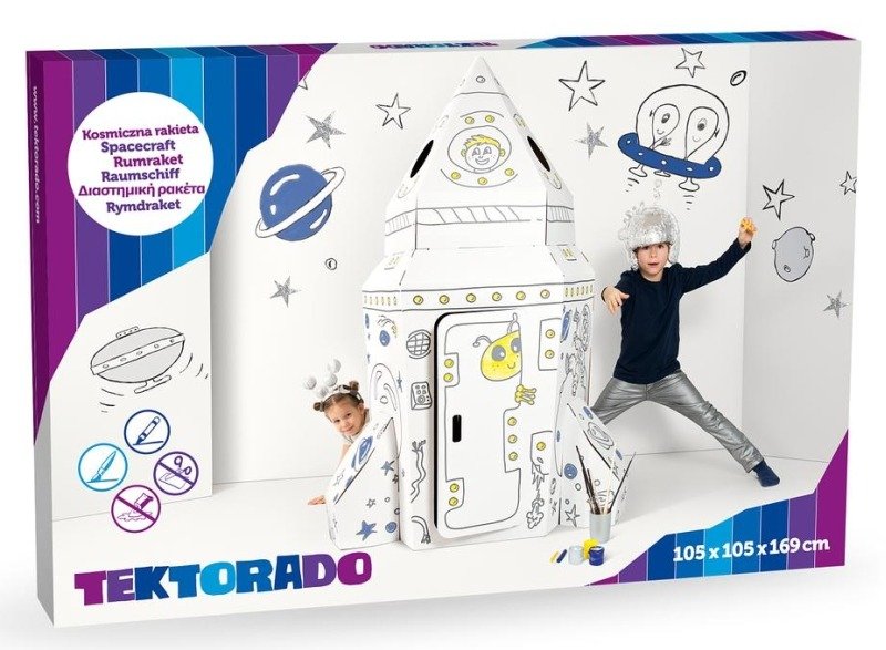 DUŻA Rakieta kartonowa Tektorado do malowania - prezent dla dzieci Bohater brak