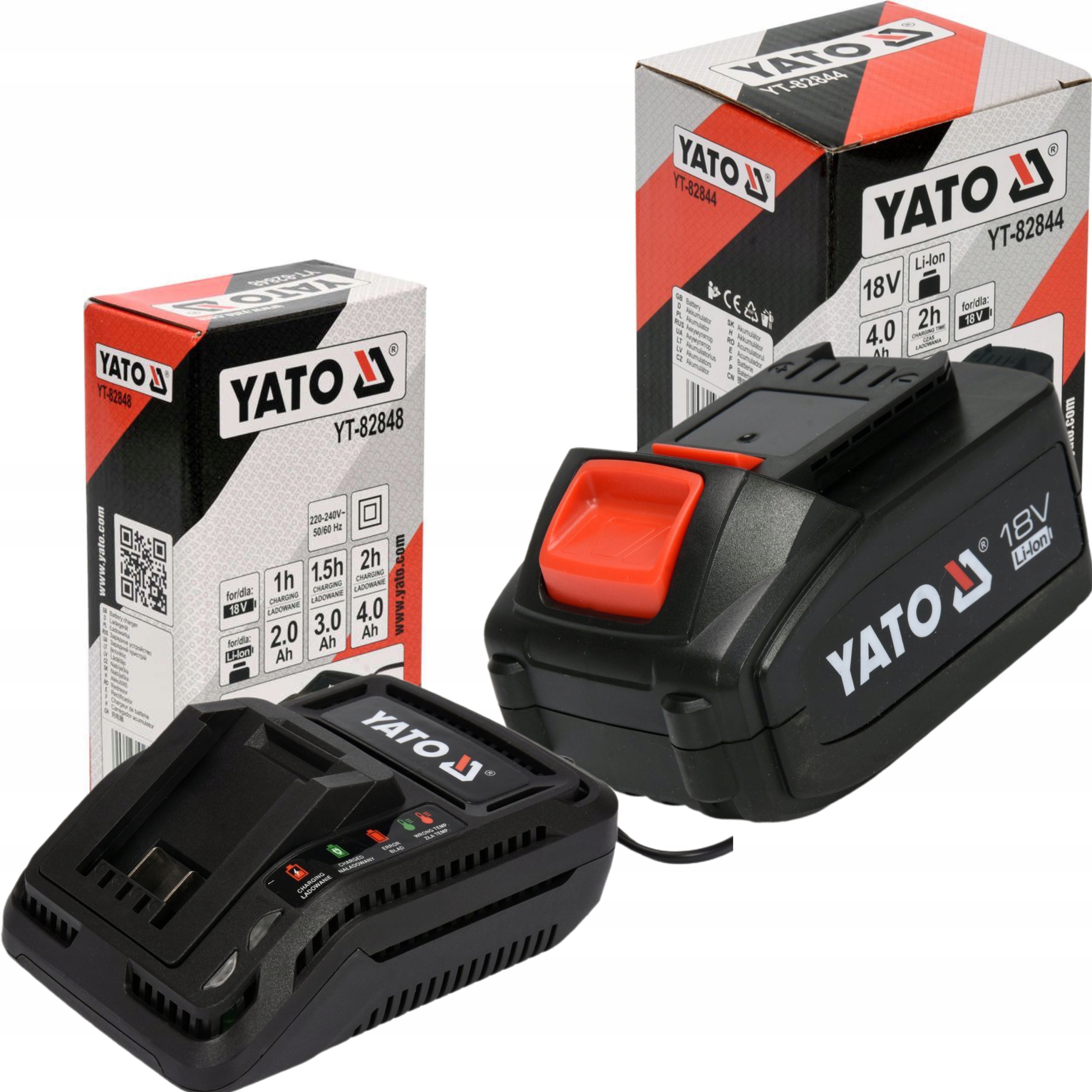 

Yato Akumulator Bateria Li-ion 4Ah 18V Ładowarka