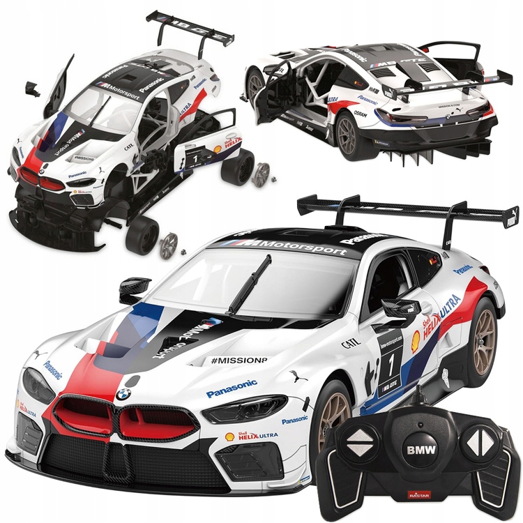 Rastar model 1:18 do złożenia Bmw M8 Gte auto sterowane pilot 5905258539515