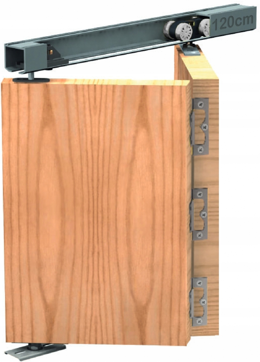 Zestaw okuć drzwi składanych harmonijkowych Herkules Plus 1200mm/25kg