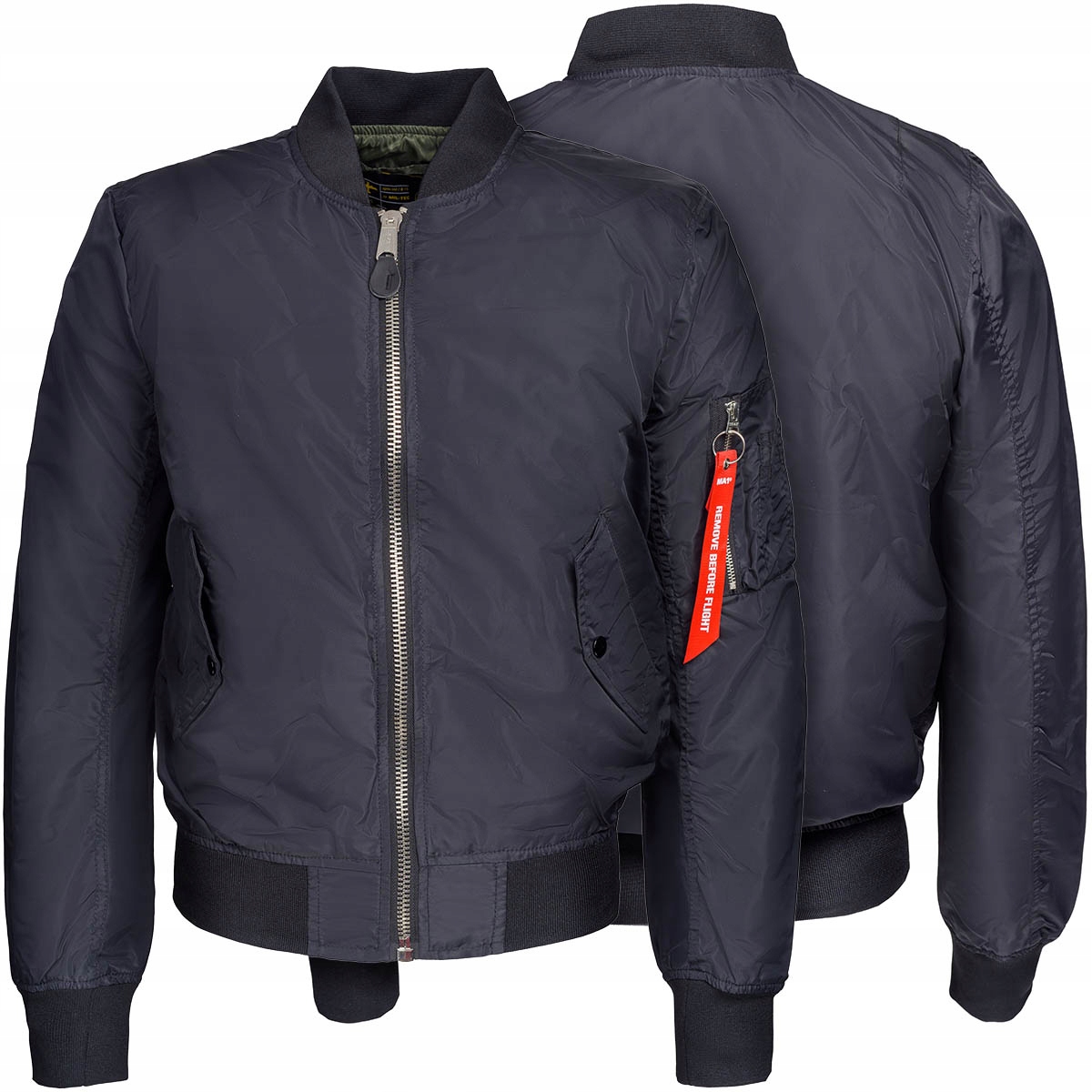 Kurtka bomberka męska lotnicza Flek Mil-Tec MA-1 Flyers Summer Czarna XXL