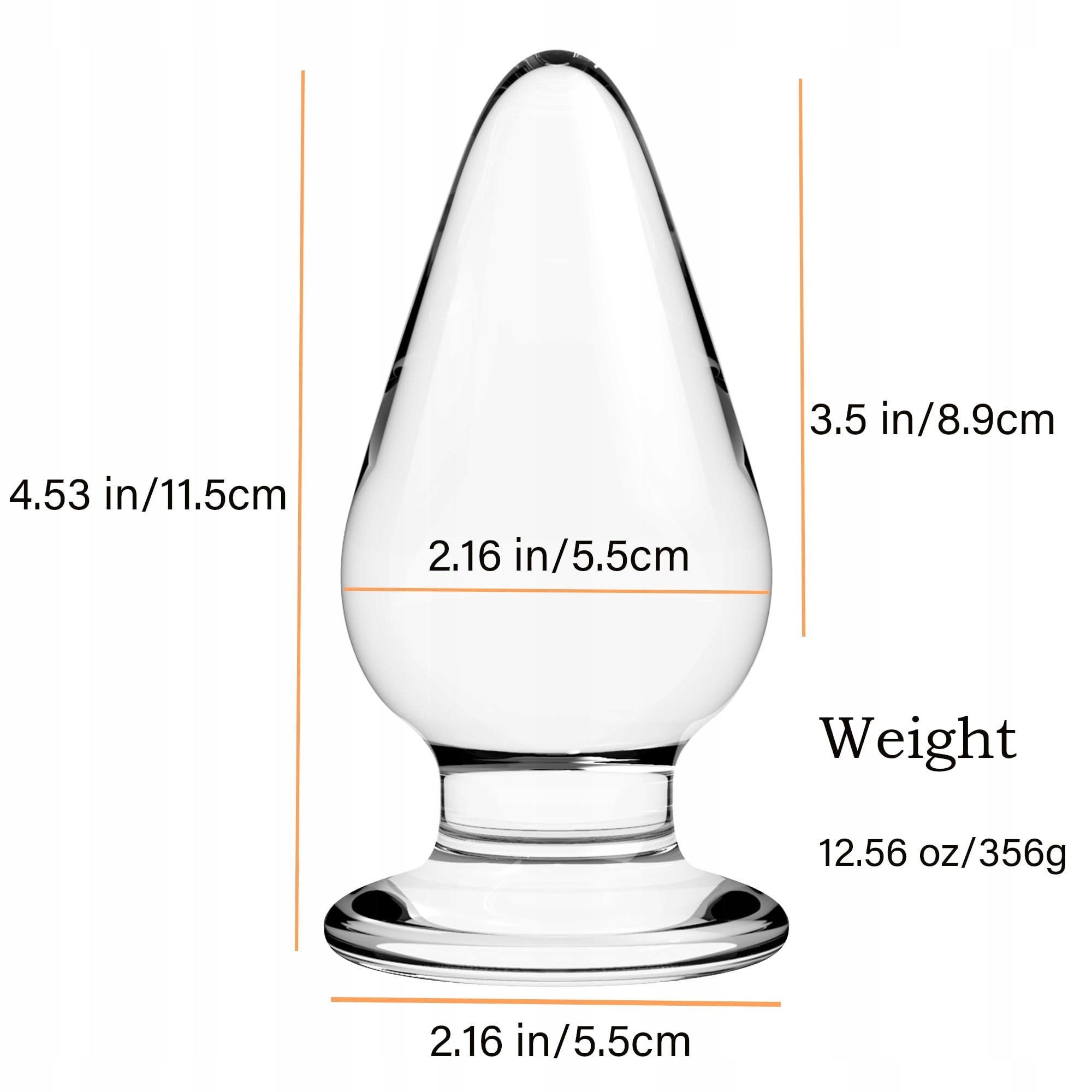 LEEWEDENG Szklany Korek Analny 115 cm Masaż Prostaty Dla Kobiet i Mężczyzn — miniatura 6