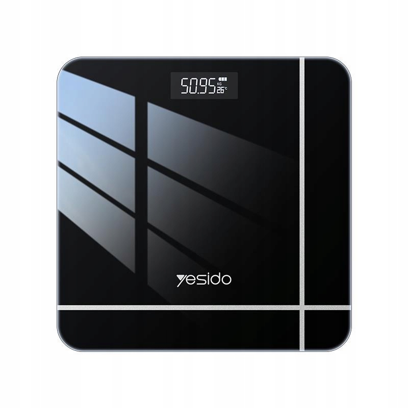 Yesido Waga Łazienkowa MG09 do 150kg Elektroniczna, Black Czarny Yesido