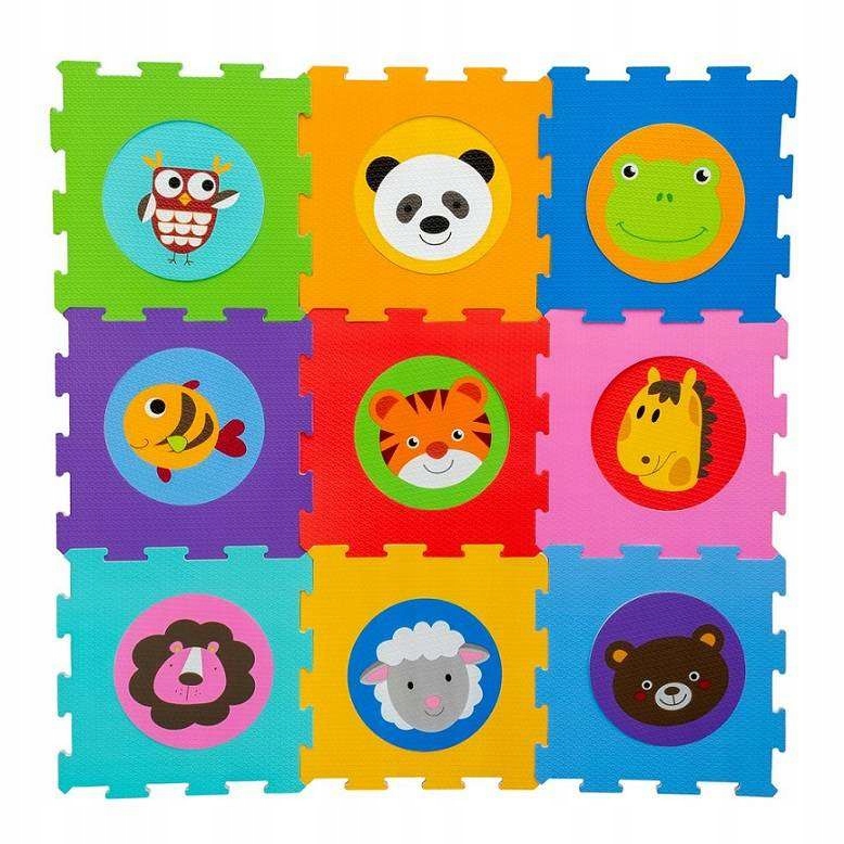 

Mata piankowa Zwierzęta 9 el. Puzzle Smily Play