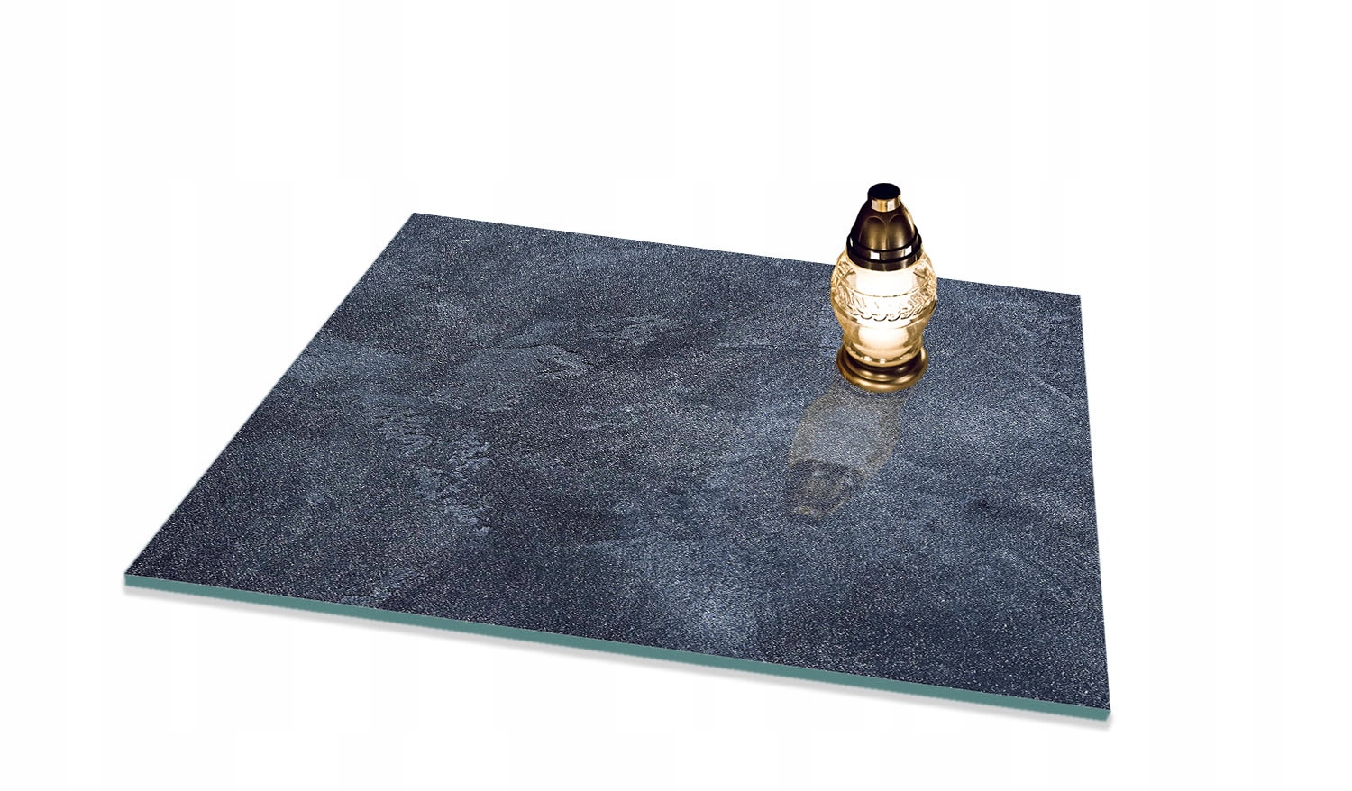 Podstavec pod hřbitovní svíčka Dekorace na Hřbitov vzor Kámen 65x60 cm gumové nohy