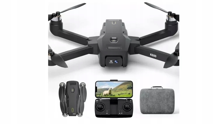 Karuisrc K600 Dron Z Dwoma Kamerami 1080P 3 Tryby Prędkości Wifi Fpv Folia