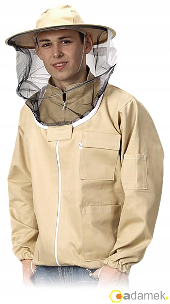 Včelařská Mikina Adamek na zip s čepicí, vel M