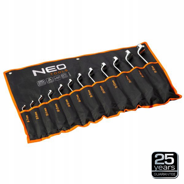 Neo Tools Očkové Kľúče Ohnuté 6-32 MM, Sada 12 Ks