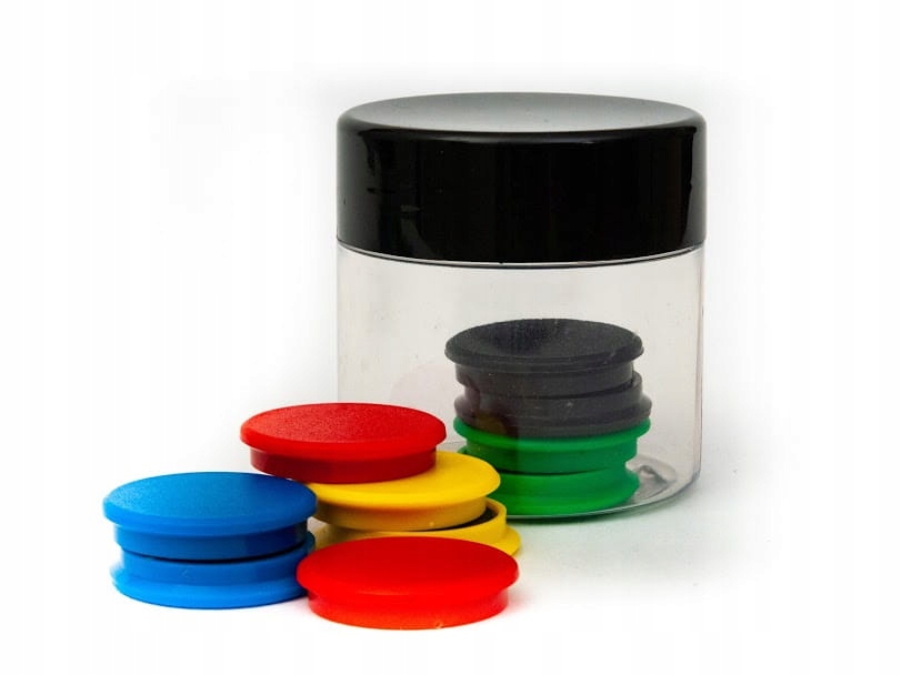 

Magnesy 20mm kolorowy mix 20 sztuk słoiczek tres