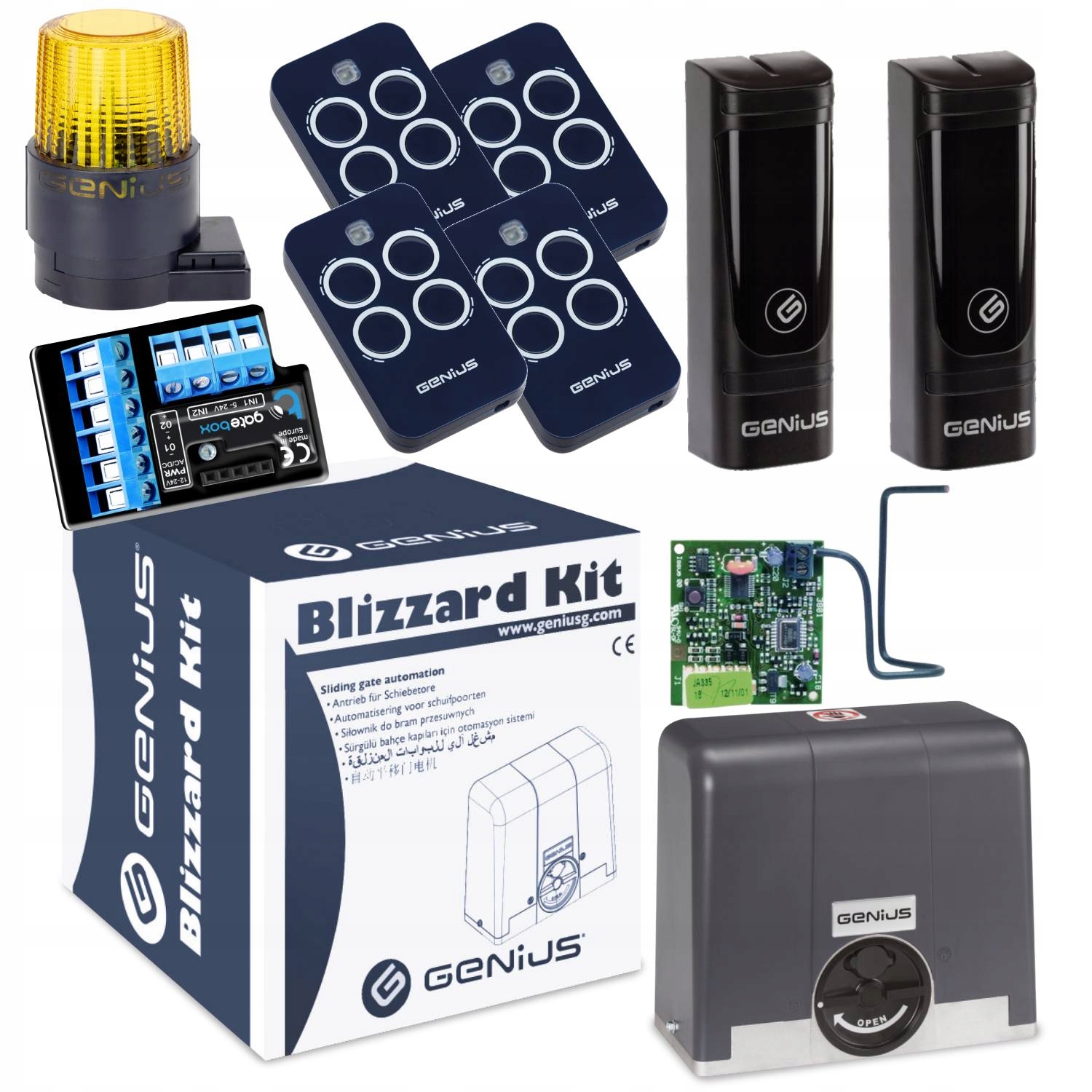 Genius BLIZZARD500+ Modul WiFi Lampa+ Pilot 4ks pohon posuvnej brány
