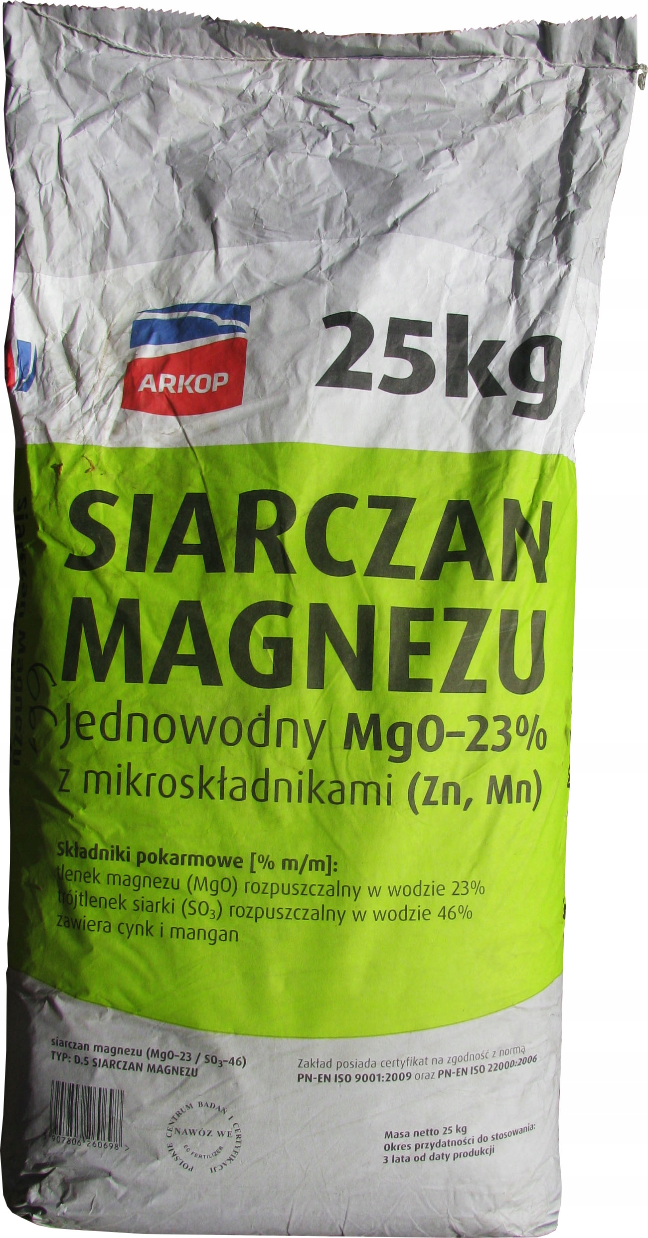 Arkop Siarczan Magnezu jednowodny 25KG z mikroskładnikami MgO-23% XXL