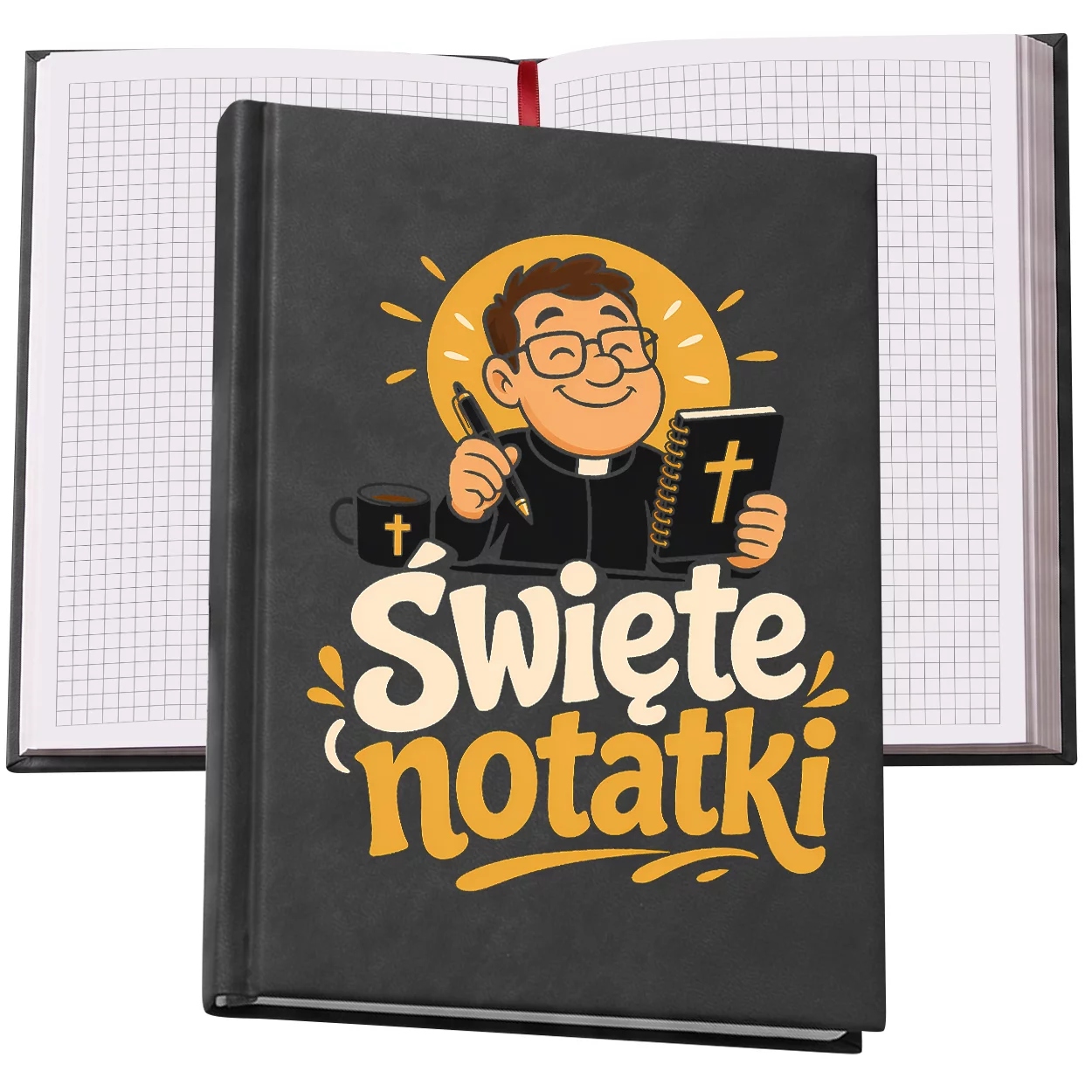 Notatnik A5 Szary Dla Księdza Urodziny 30 40 50 Miękki Notes 190Str