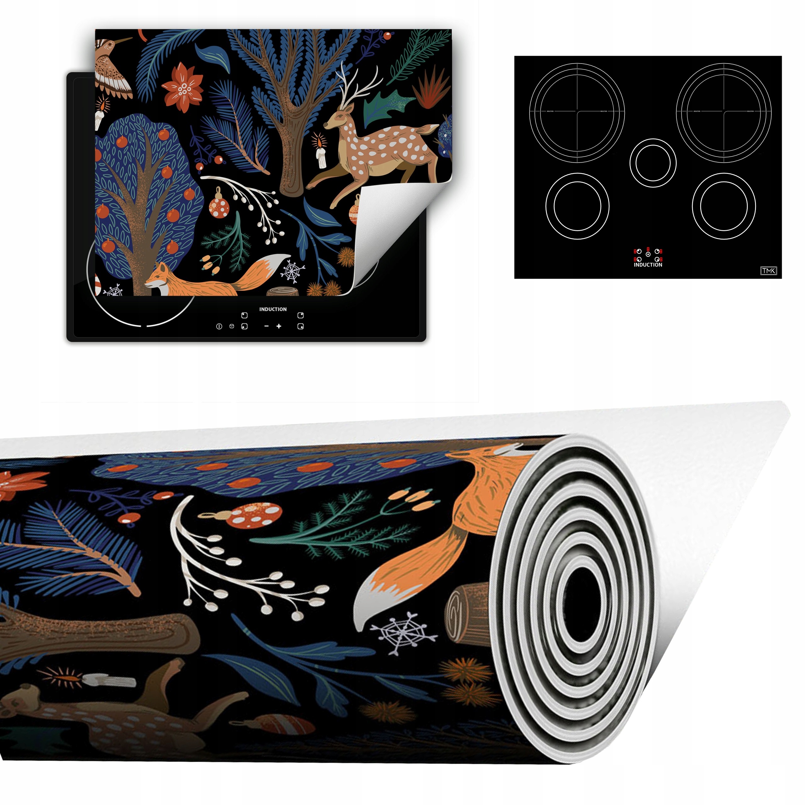 Vinylová Podložka Do Kuchyně Více Místa 70x52 černá les