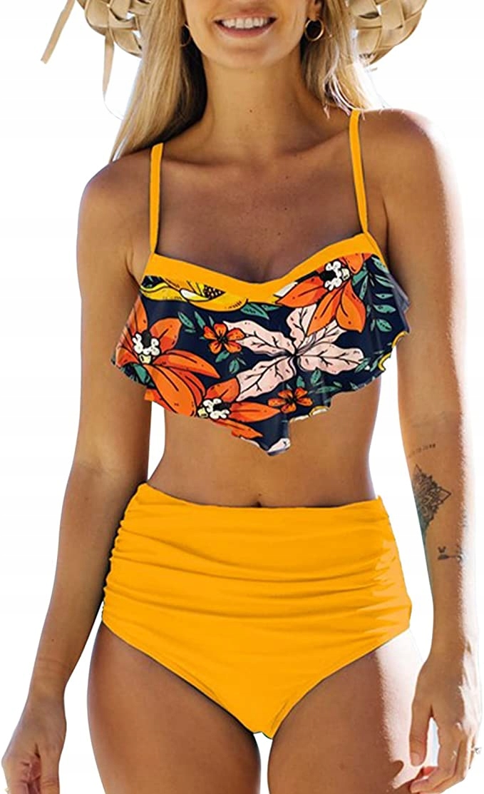 Dámské Dvoudílné Plavky Žluté, Velikost M