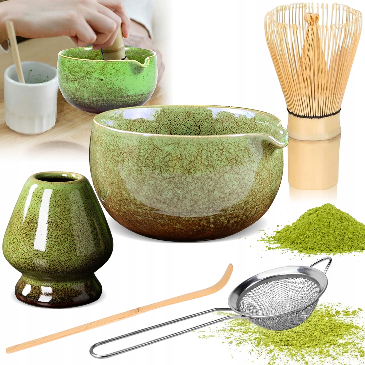 Levně Dárková Sada Sada Z Bambusu Na Matchy Tea Chashaku 5 Ks Jako Dárek