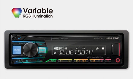 ALPINE UTE-201BT / BT / FLAC / USB / MULTICOLOR / AUX - RADIO SAMOCHODOWE Komunikacja Bluetooth