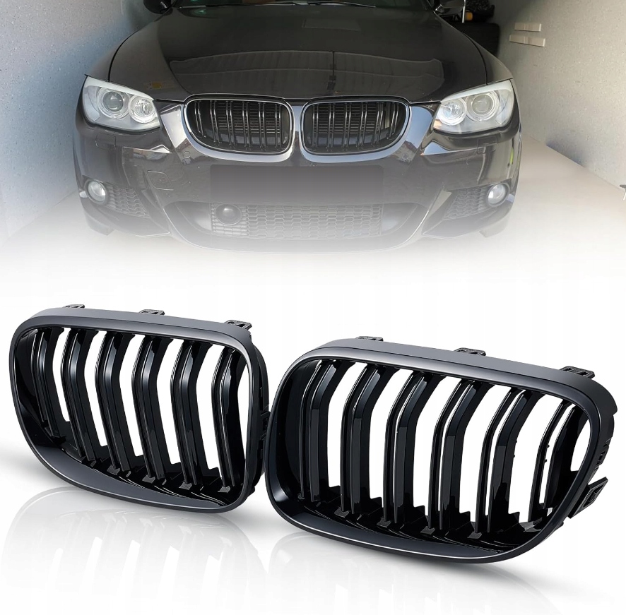 Ledvinový maska chladiče atrapa Černý lesk Ala M3 pro Bmw E92 E93 lifting 2010-2013