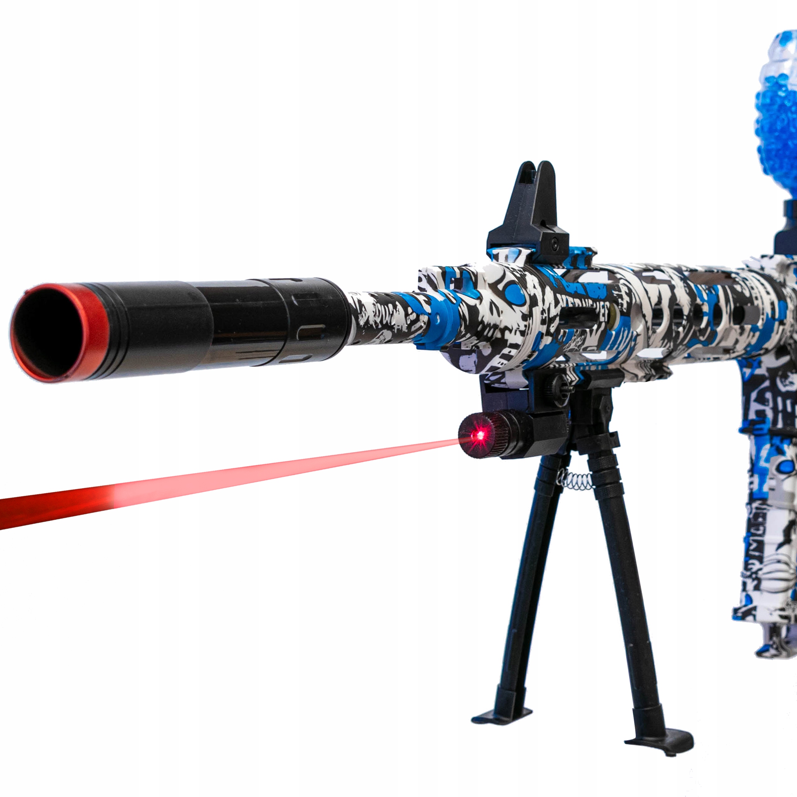 KARABIN SZTURMOWY PISTOLET NA KULKI ŻELOWE DUŻY 93CM Z LASEREM Wiek dziecka 14 lat +