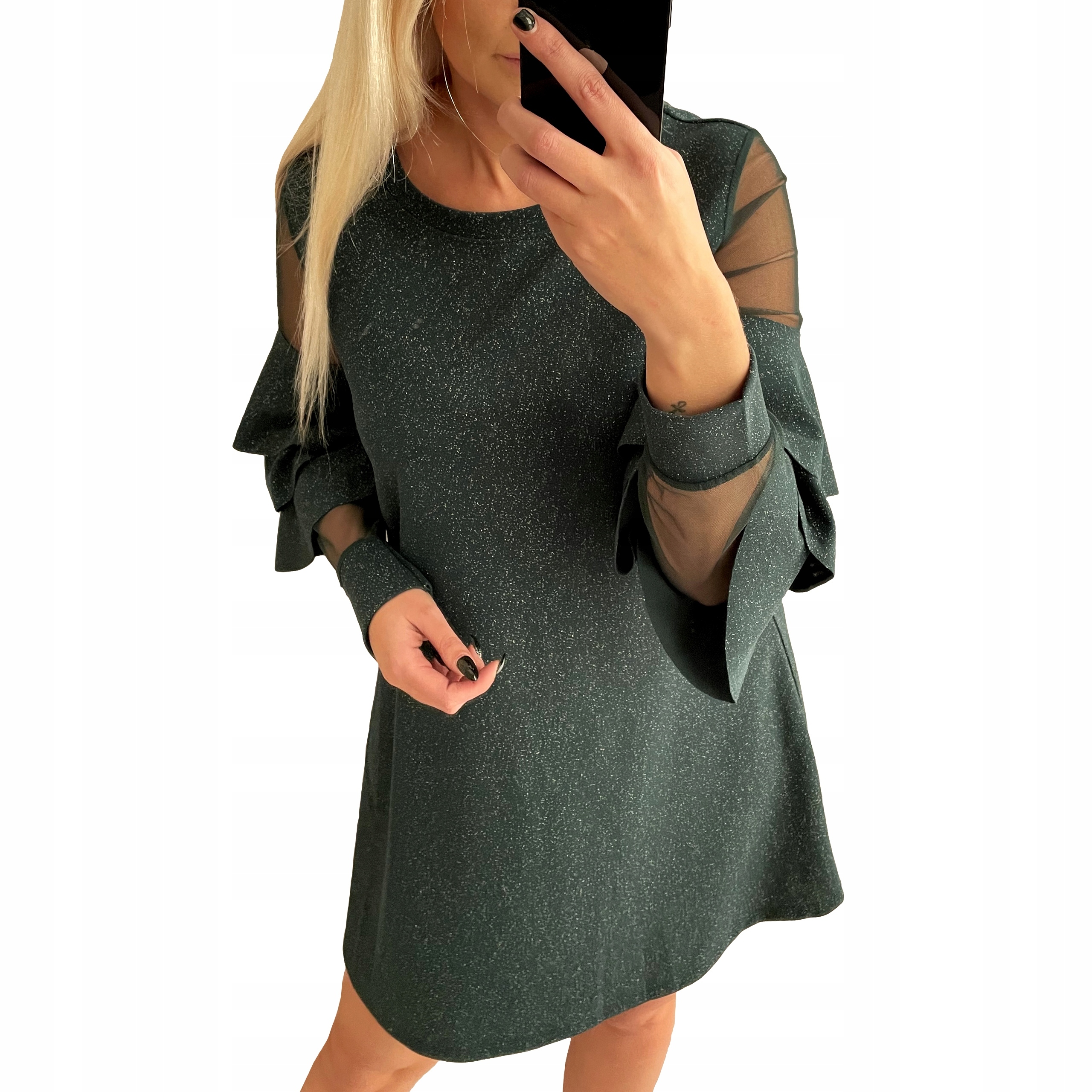 V417 Šaty Španělská Krajka Zelená vel. 52 (6XL)