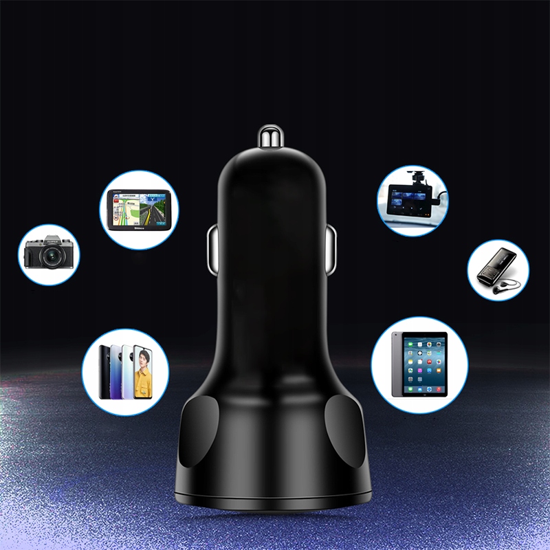 ŁADOWARKA SAMOCHODOWA USB SZYBKA SAMSUNG XIAOMI ZAPALNICZKA SUPER CHARGE Złącza USB 3.1 typ C USB typ C USB