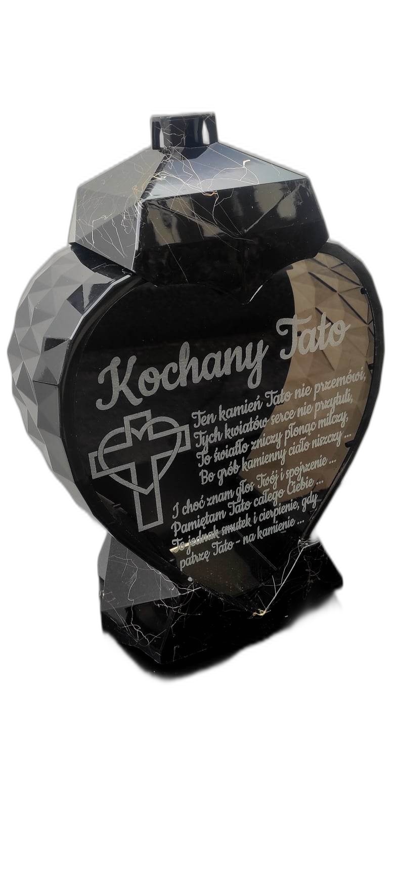 

Znicz Serce Duże Kochany Tato Złota Nitka