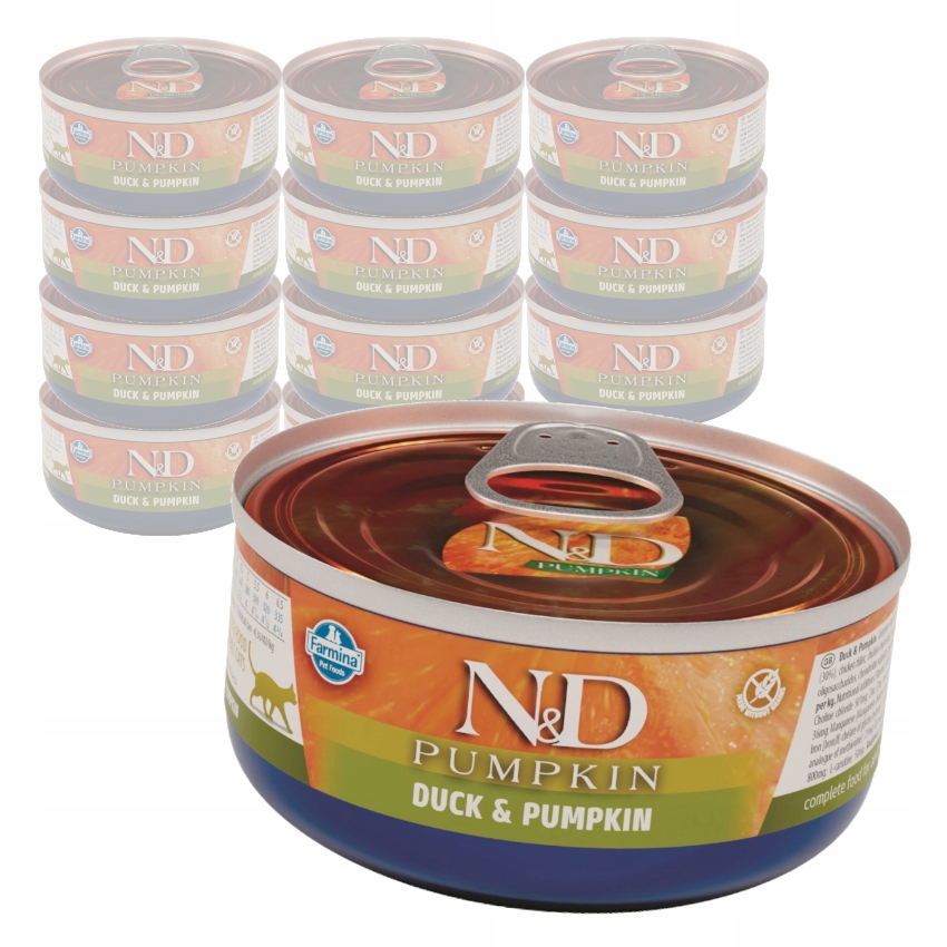 Levně Farmina N&d Cat Duck & Pumpkin 12x70g Mokré Krmivo Pro Kočky Kachna s dýní