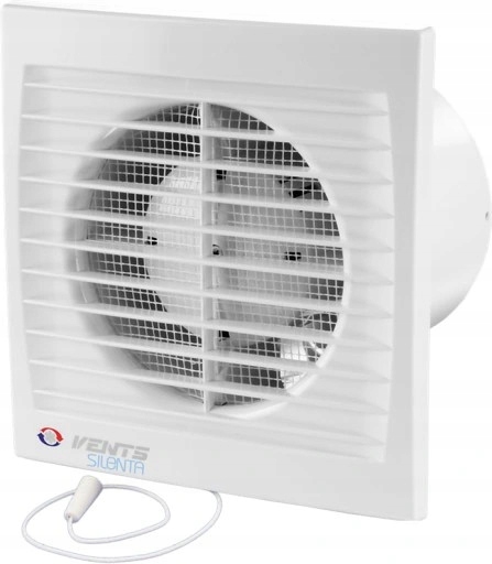 Koupelnový Ventilátor Šňůrový spínač Tichý Vents Silenta 150SVL Ø150